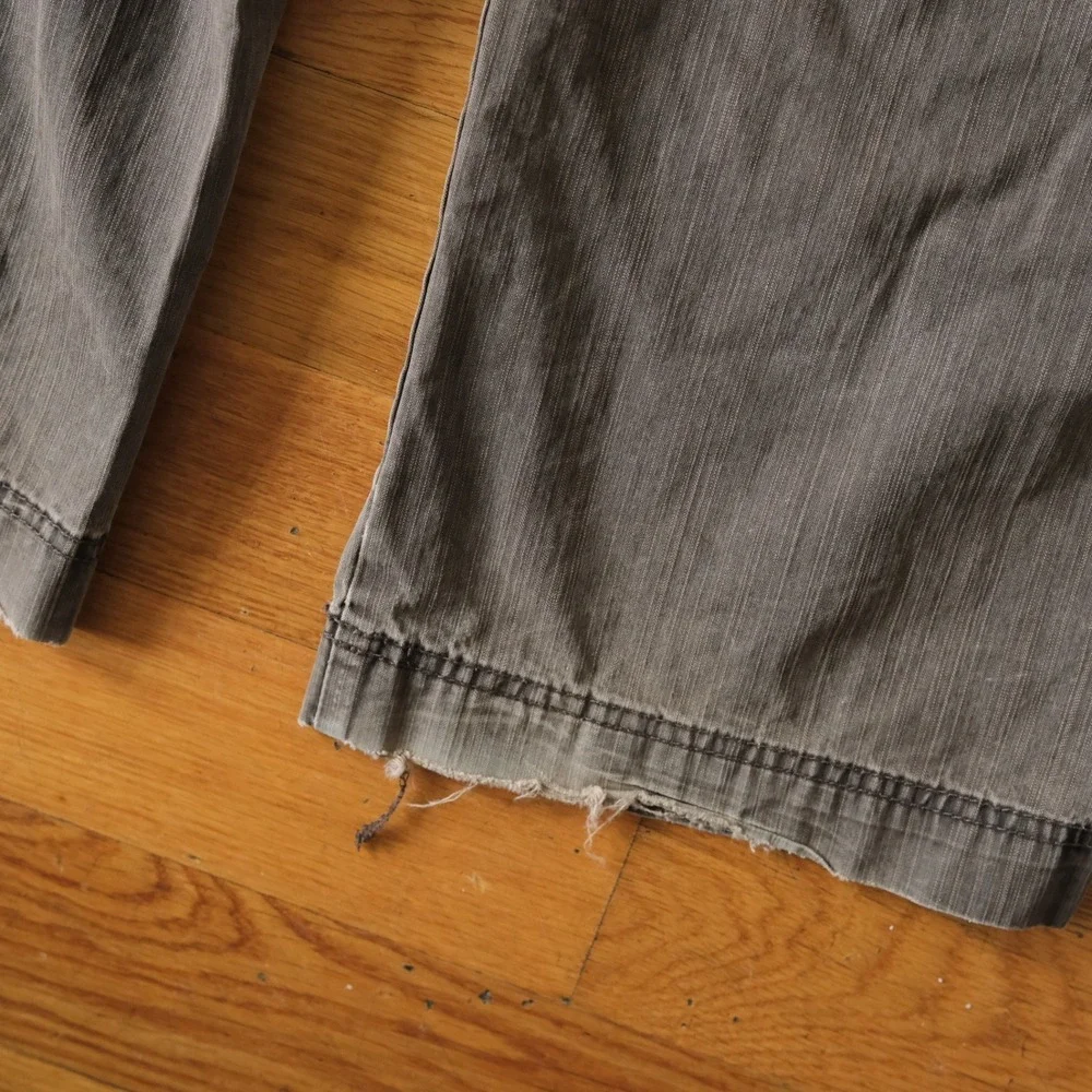 Dockers Cargo Pants Mens Brown Relaxed Fit Distressed Gorpcore 34x32 Flat Front‎